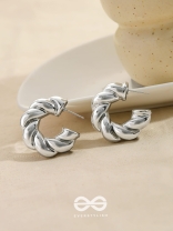 Dreamer's Luster - Statement Silver Earrings