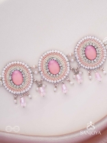 Nishru - Life In Spring - Stones, Glass Drops And Beads Hand Embroidered Neckpiece