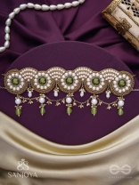 Pradavya - The Goddess Glamour - Stones, Beads And Pearls Hand Embroidered Neckpiece