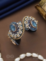 Aadhvara - The Celestial Skies - Stone And Beads Hand Embroidered Cuff Bracelet