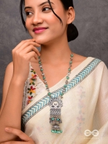 The Celestial Flutters - Statement Oxidised Neckpiece