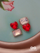 Crimson Lilac Lovebuds -Embellished Earrings 