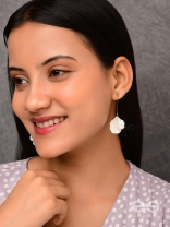 The Snow Petals- Acrylic Earrings 