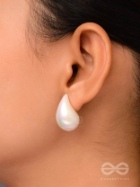 Glitter Drops - Holographic Acrylic Earrings (White)