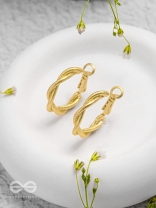 Twisted Tangos - Golden Hoop Earrings