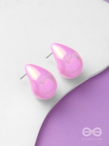 Shining Crescents - Holographic Acrylic Earrings (Pink)
