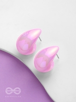 Shining Crescents - Holographic Acrylic Earrings (Pink)