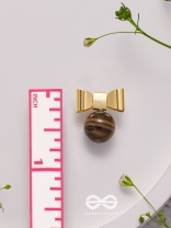 Earthy Bows - Golden Earrings