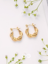 Twist N Turns - Golden Earrings