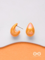 Shining Crescents - Holographic Acrylic Earrings (Orange)