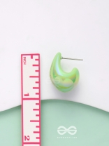 Shining Crescents - Holographic Acrylic Earrings (Green)