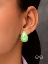 Shining Crescents - Holographic Acrylic Earrings (Green)