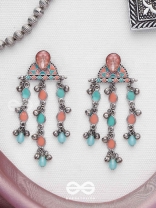 The Umbrella Sprinkles- Enamelled Oxidised Earrings