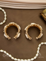 Lavnakar- The Coast Of Treasures- Shells And Beads Hand Embroidered Bangles (Set Of 2)