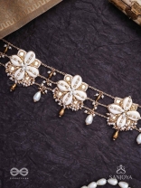 Stavkini - The Shell Bouquet - Shells, Mirrors, Beads And Glass Drops Hand Embroidered Kamarbandh