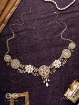 Mandlani - The Spellbinding Orbits - Shells, Mirrors, Pearls And Glass Drops Hand Embroidered Kamar Bandh