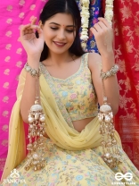 Kvanit - The Auspicious Chimes - Beads, Shells, Pearls And Glass Drops Hand Embroidered Kaleere Without Bangles