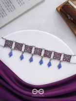 The Authentic Aura - Enamelled Oxidised Choker Neckpiece