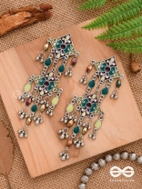 The Earthy Shades - Enamelled Oxidised Earrings