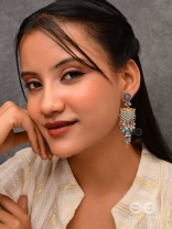 The Sunset Bells - Enamelled Oxidised Earrings