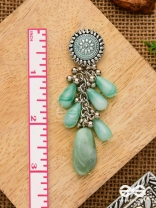 The Misty Drops - Enamelled Oxidised Earrings