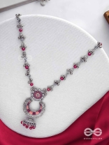 The Crimson Celebrations - Enamelled Oxidised Neckpiece