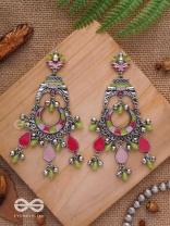 The Brilliant Paradise - Enamelled Oxidised Earrings