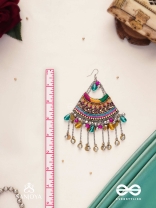 Sthaviram - The Vintage Music - Beads, Resham And Coins Hand Embroidered Earrings