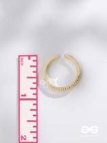 Tie Me Close - Golden Cubic Zirconia Ring (Adjustable)