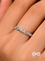 The Twisted Tales - Silver Cubic Zirconia Ring (Adjustable)