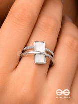 The Band Of Grace - Silver Cubic Zirconia Ring (Adjustable)
