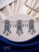 The Trinity Tales - Enamelled Oxidised Neckpiece