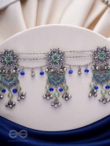 The Trinity Tales - Enamelled Oxidised Neckpiece