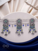 The Trinity Tales - Enamelled Oxidised Neckpiece