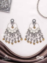 Pakshas - The Shore Craft - Shells, Beads And Coins Hand Embroidered Earrings