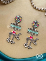 Camel’s Melody- Oxidized Camel motif earrings