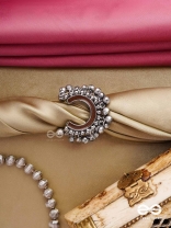 Lunar Embrace-  Oxidized adjustable  ring with ghungroos