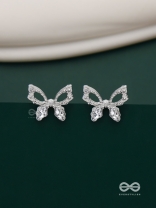 Pristine excellence - Crystal butterfly studs 