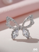 Pristine excellence - Crystal butterfly studs 