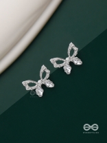 Pristine excellence - Crystal butterfly studs 