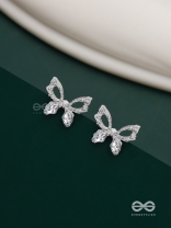 Pristine excellence - Crystal butterfly studs 