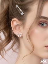 Pristine excellence - Crystal butterfly studs 