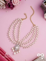 SHWETAPUSHPA– SHLOKA AMBANI INSPIRED NECKPIECE WITH SILVER ACCENTS, CZ STONES AND PEARLS