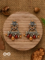 DESERT BLOOM- EARTHY-HUED STATEMENT EAR JACKETS