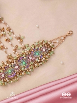 RANGOLIKA - A CANVAS OF COLORS - PEARLS, COLORFUL BEADS AND GOLDEN  HAND EMBROIDERD HATHPHOOL 