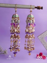 RANGOLIKA - A CANVAS OF COLORS - FLORAL INSPIRED METALLIC CHAINS WITH VIBRANT BEADS AND SHELLS  HAND EMBROIDERD KALEERE 