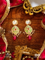 TARUNYA - YOUTHFUL CHARM - ELEGANT KUNDAN EARRINGS WITH ENAMEL ACCENTS AND COLORFUL BEADS