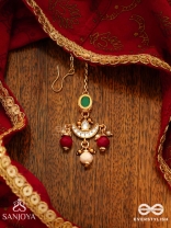 ANUPRITA - DIVINELY ADORNED - TRADITIONAL KUNDAN MAANGTIKA WITH PEARL AND BEADS