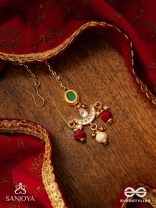 ANUPRITA - DIVINELY ADORNED - TRADITIONAL KUNDAN MAANGTIKA WITH PEARL AND BEADS