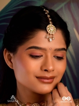 TARUNIMA - FRESHNESS- SIMPLE GRACEFUL MAANGTIKA WITH GEMSTONES, KUNDAN AND PEARLS